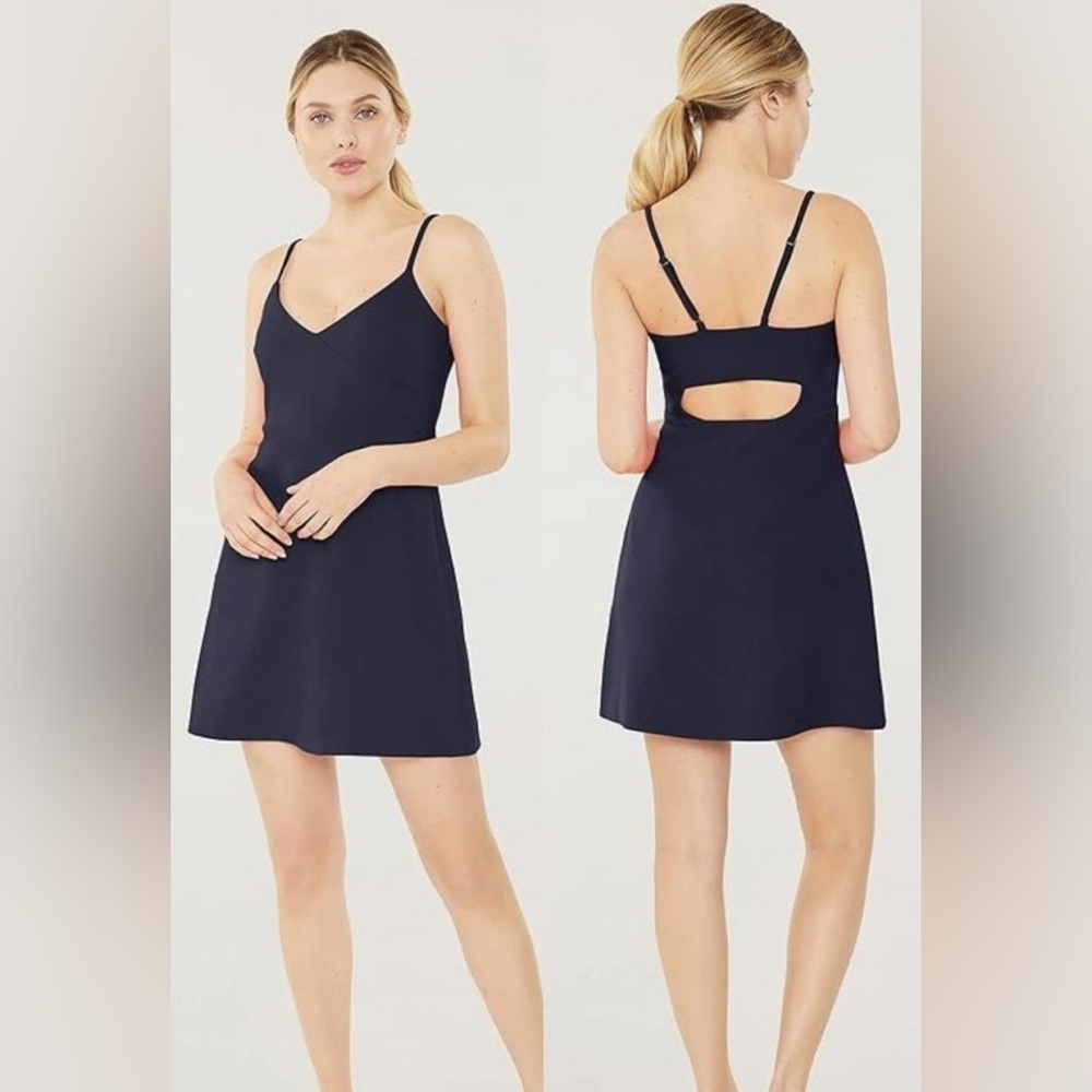Adjustable-Strap Navy Chemise Nightdress